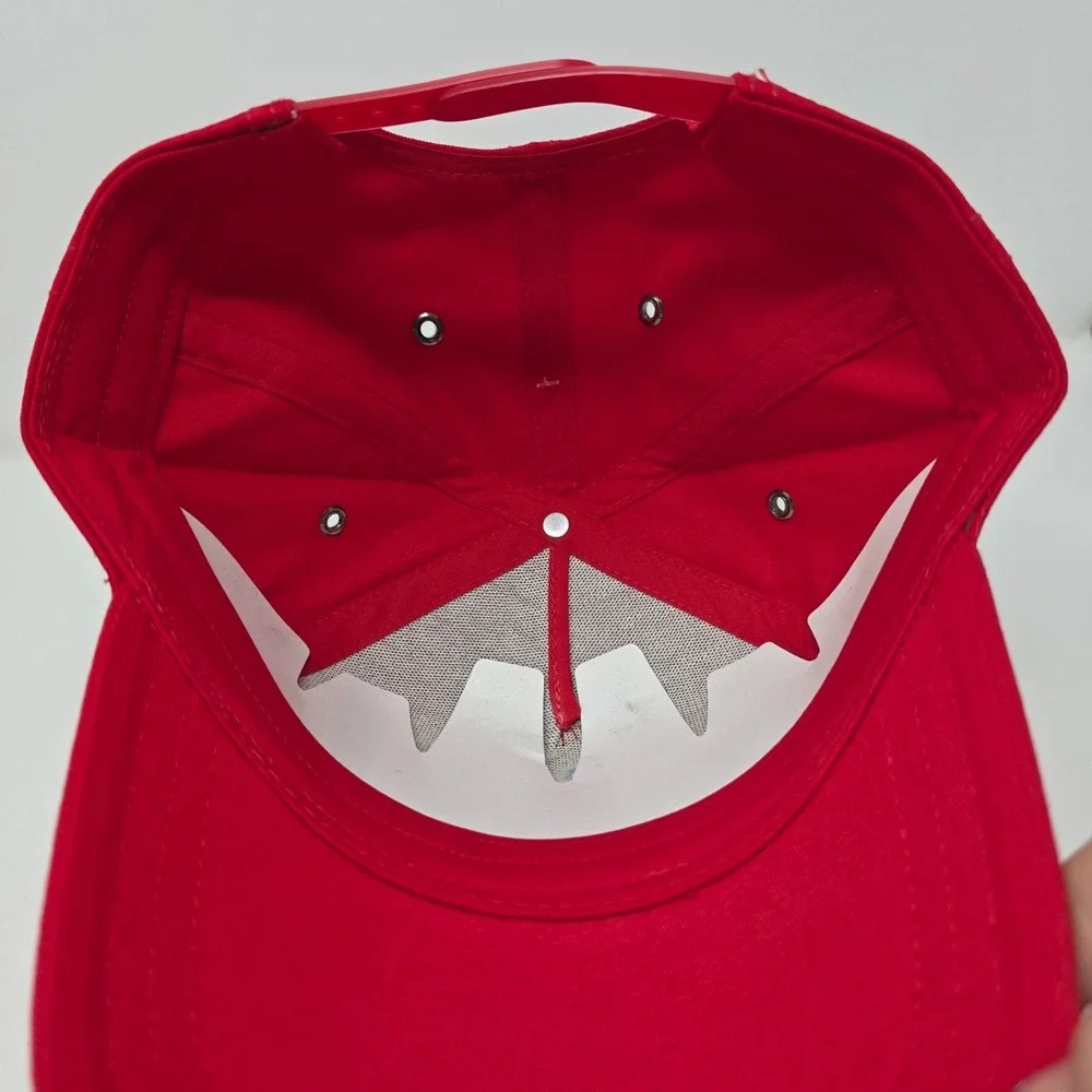 HYP Baseball Cap Mens Crimson Red Hat Embroidered Text Spellout Y2K Apparel NWT
